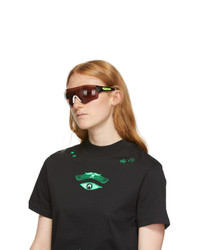 Женские коричневые солнцезащитные очки от Marine Serre