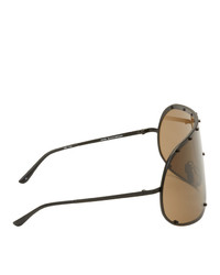 Мужские коричневые солнцезащитные очки от Rick Owens