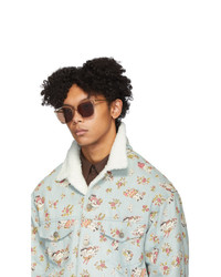 Мужские коричневые солнцезащитные очки от Gucci