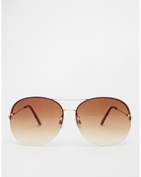 Женские коричневые солнцезащитные очки от Asos