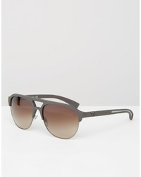 Мужские коричневые солнцезащитные очки от Emporio Armani