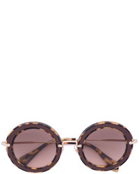 Женские коричневые солнцезащитные очки от Miu Miu