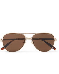 Мужские коричневые солнцезащитные очки от Montblanc