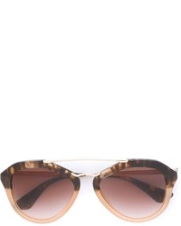 Женские коричневые солнцезащитные очки от Prada