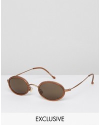 Мужские коричневые солнцезащитные очки от Reclaimed Vintage