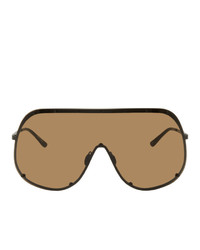 Мужские коричневые солнцезащитные очки от Rick Owens
