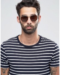 Мужские коричневые солнцезащитные очки от Reclaimed Vintage