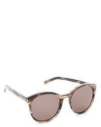 Женские коричневые солнцезащитные очки от Saint Laurent