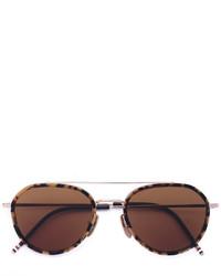 Мужские коричневые солнцезащитные очки от Thom Browne