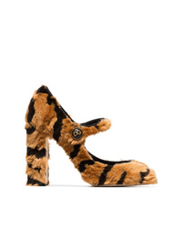 Коричневые туфли из плотной ткани от Dolce & Gabbana