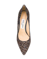 Коричневые туфли с пайетками от Jimmy Choo