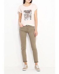 Коричневые узкие брюки от Motivi