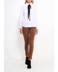 Коричневые узкие брюки от Motivi