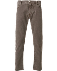 Мужские коричневые хлопковые брюки от Jacob Cohen