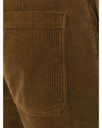 Мужские коричневые хлопковые брюки от AMI Alexandre Mattiussi