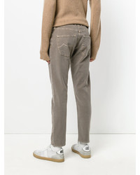Мужские коричневые хлопковые брюки от Jacob Cohen