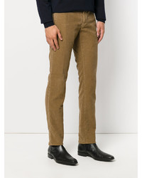 Мужские коричневые хлопковые брюки от Incotex