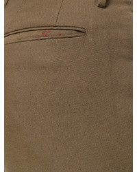 Мужские коричневые хлопковые брюки от Incotex