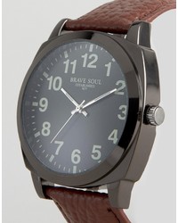 Мужские коричневые часы от Brave Soul