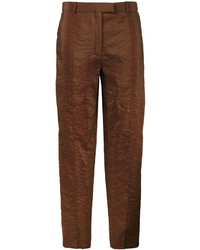 Женские коричневые шелковые брюки от Nina Ricci