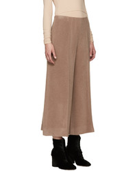 Коричневые шерстяные брюки-кюлоты от Maison Margiela