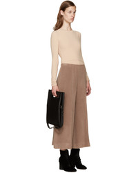 Коричневые шерстяные брюки-кюлоты от Maison Margiela