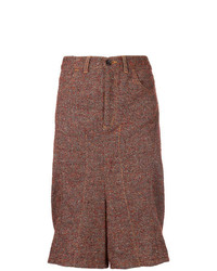 Коричневые шерстяные брюки-кюлоты от Junya Watanabe Comme Des Garçons Vintage