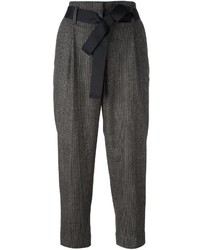 Женские коричневые шерстяные брюки от Brunello Cucinelli
