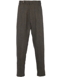 Мужские коричневые шерстяные брюки от Societe Anonyme