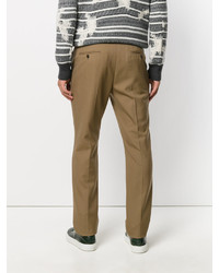 Мужские коричневые шерстяные брюки от Marni