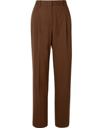 Женские коричневые шерстяные классические брюки от Casasola