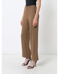 Женские коричневые шерстяные классические брюки от Tome