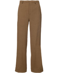 Женские коричневые шерстяные классические брюки от Tome