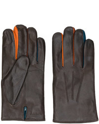 Мужские коричневые шерстяные перчатки от Paul Smith