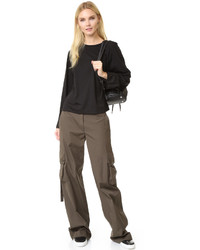 Коричневые широкие брюки от Helmut Lang