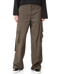 Коричневые широкие брюки от Helmut Lang