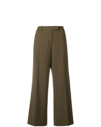 Коричневые широкие брюки от Prada Vintage