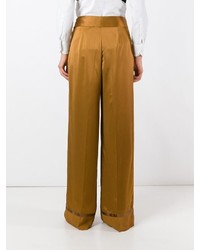 Коричневые широкие брюки от Maison Margiela