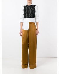 Коричневые широкие брюки от Maison Margiela