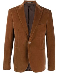 Мужской коричневый бархатный пиджак от Tagliatore