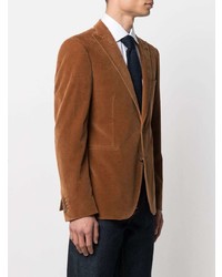 Мужской коричневый бархатный пиджак от Tagliatore