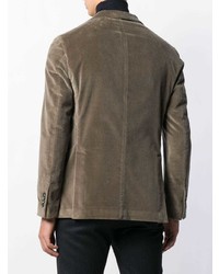 Мужской коричневый бархатный пиджак от Boglioli