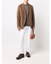 Мужской коричневый бархатный пиджак от Boglioli