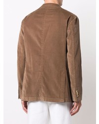 Мужской коричневый бархатный пиджак от Boglioli