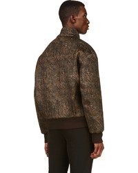 Мужской коричневый бомбер от Neil Barrett