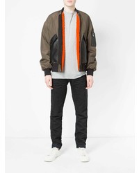 Мужской коричневый бомбер от Drome