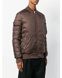 Мужской коричневый бомбер от Rick Owens