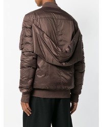 Мужской коричневый бомбер от Rick Owens