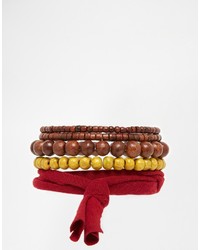 Мужской коричневый браслет из бисера от Icon Brand