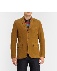 Мужской коричневый вельветовый пиджак